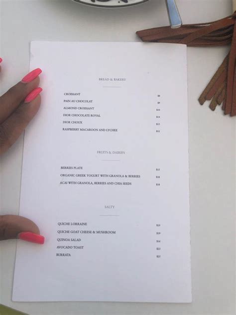 dior café miami reviews|Dior cafe Miami menu prices.